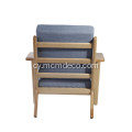 Replica Cadeirydd Braich Cashmere Hans Wegner Plank